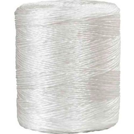 BOX PACKAGING Global Industrial„¢ Polypropylene Tying Twine, 3 Ply, 1800'L, 725 Lbs. Tensile Strength, White TWT180